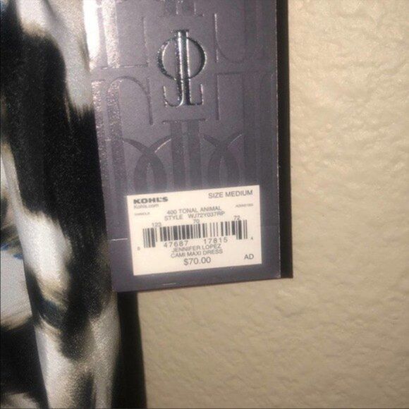 Jennifer Lopez Cami Maxi Dress Tonal Animal Sz M - Picture 5 of 8